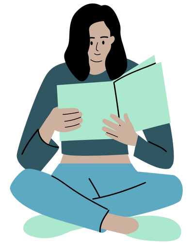 person sitting and reading