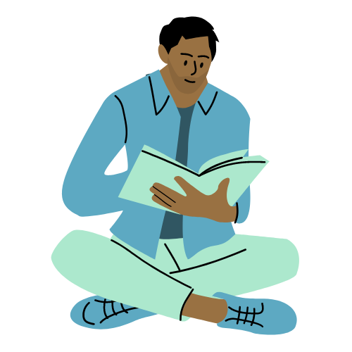person reading a book